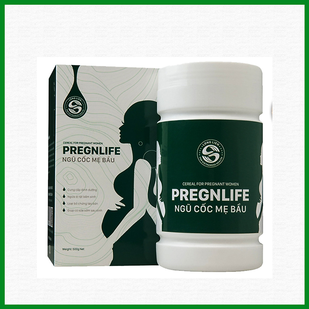 Ngũ Cốc Mẹ Bầu Pregnlife Long Liên Cao Cấp Siêu Dinh Dưỡng Gồm 14 Loại Hạt - Tặng Kèm Muỗng Gỗ