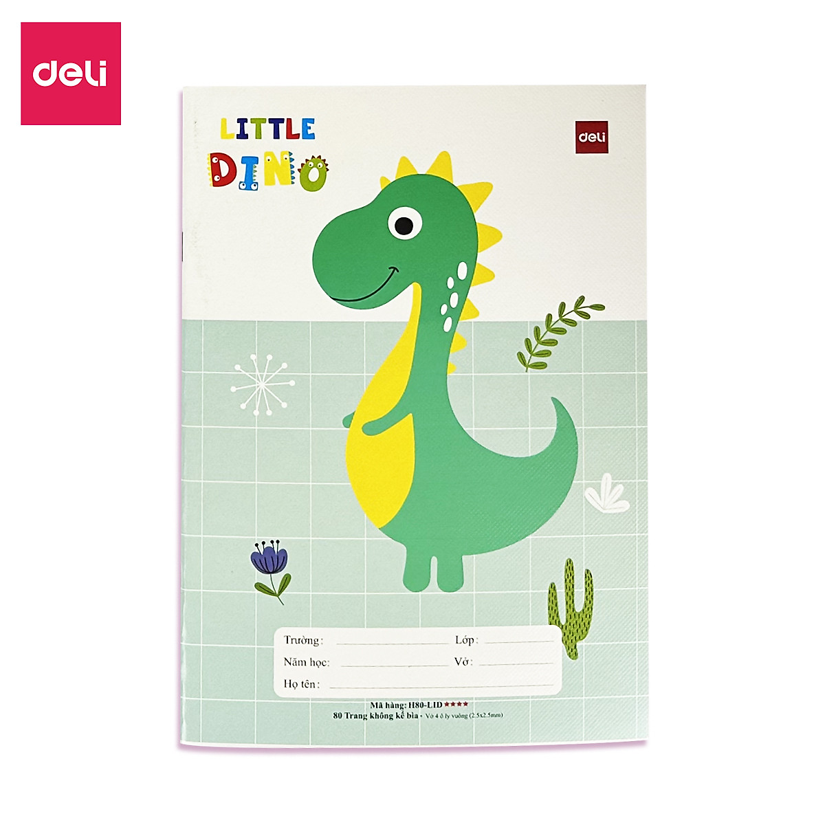 Tập Vở Học Sinh 4 Ô Ly Giấy Dày Trơn Mịn Deli - Vở Tập Viết Luyện Chữ Đẹp 48 Trang / 80 Trang - Định Lượng giấy 70gsm / 100gsm