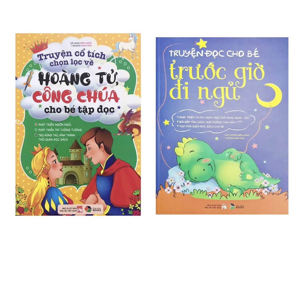 Combo Truyện cổ tích chọn lọc về hoàng tử công chúa cho bé tập đọc + Truyện đọc cho bé trước giờ đi ngủ