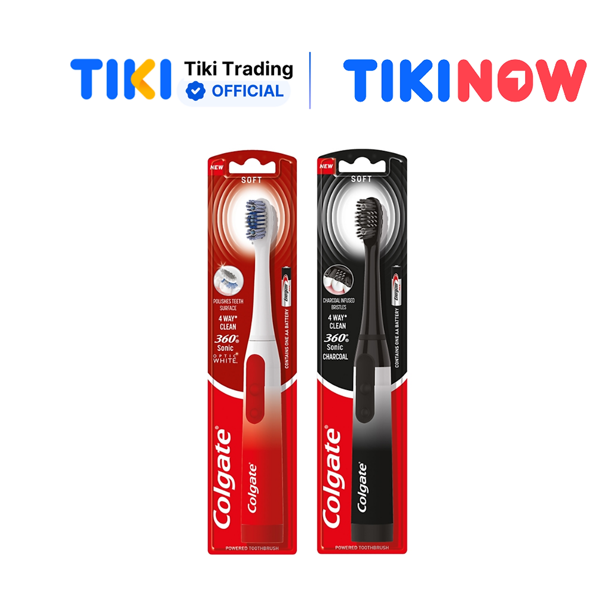 Bàn chải điện Colgate Sonic 360 Charcoal với lông chải phủ than kháng khuẩn