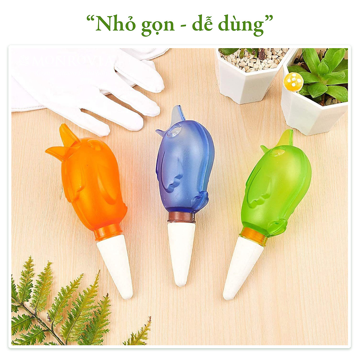 Đầu tưới cây tự động Monrovia hình con chim, tưới nhỏ giọt, kéo dài 24h, tiêu chuẩn Châu Âu