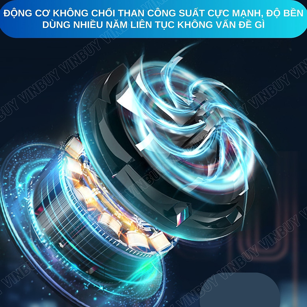 Máy hút bụi cầm tay, hút bụi xe ô tô, xe hơi, giường nệm, lực hút mạnh 22000PA, pin sạc không dây - Chính hãng VinBuy