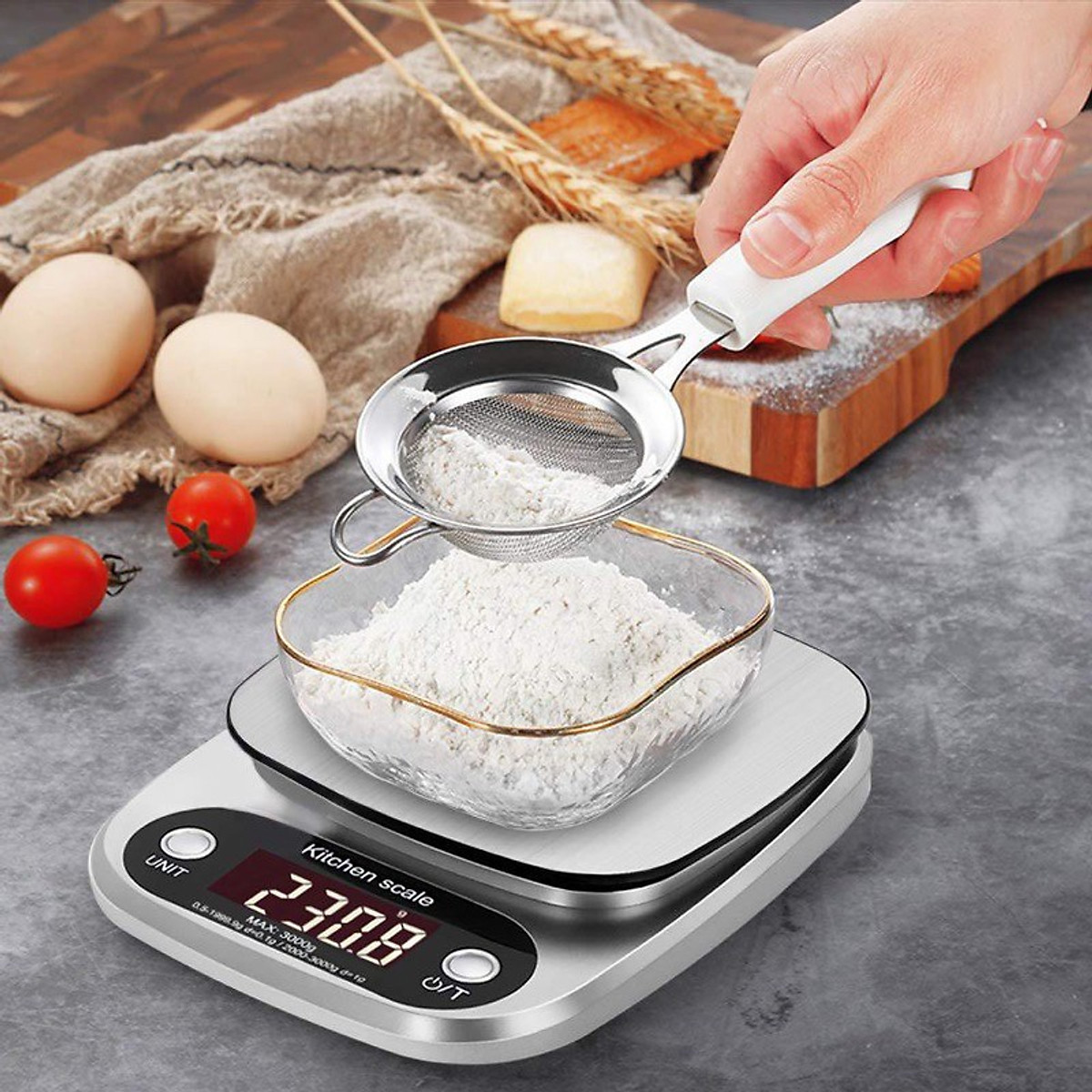 Cân Tiểu Ly Điện Tử Nhà Bếp Mini Định Lượng 1g - 10kg, Cân Tiểu Li Làm Bánh Độ Chính Xác Cao