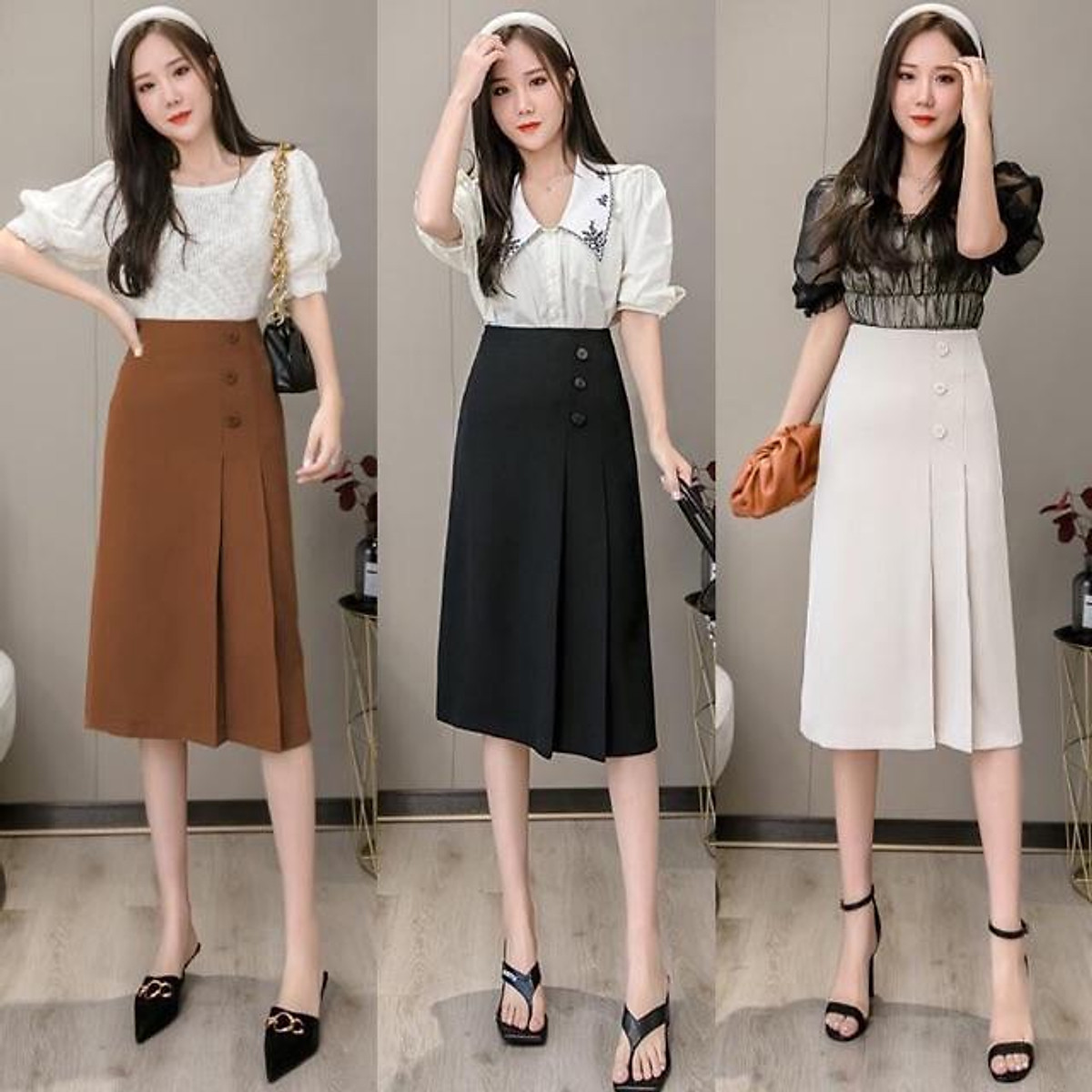 Chân Váy Xếp Ly NgắnDài  Đầm Xếp Ly Cao Cấp  IVY moda