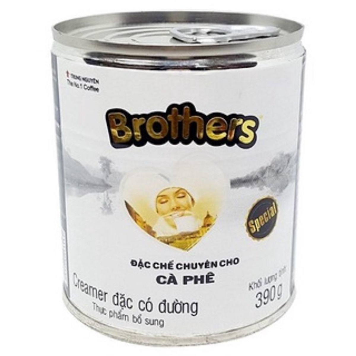 Combo 6 Lon Sữa đặc Brothers Trung Nguyên Legend - Nguyên liệu pha chế cà phê (Lon 390r)