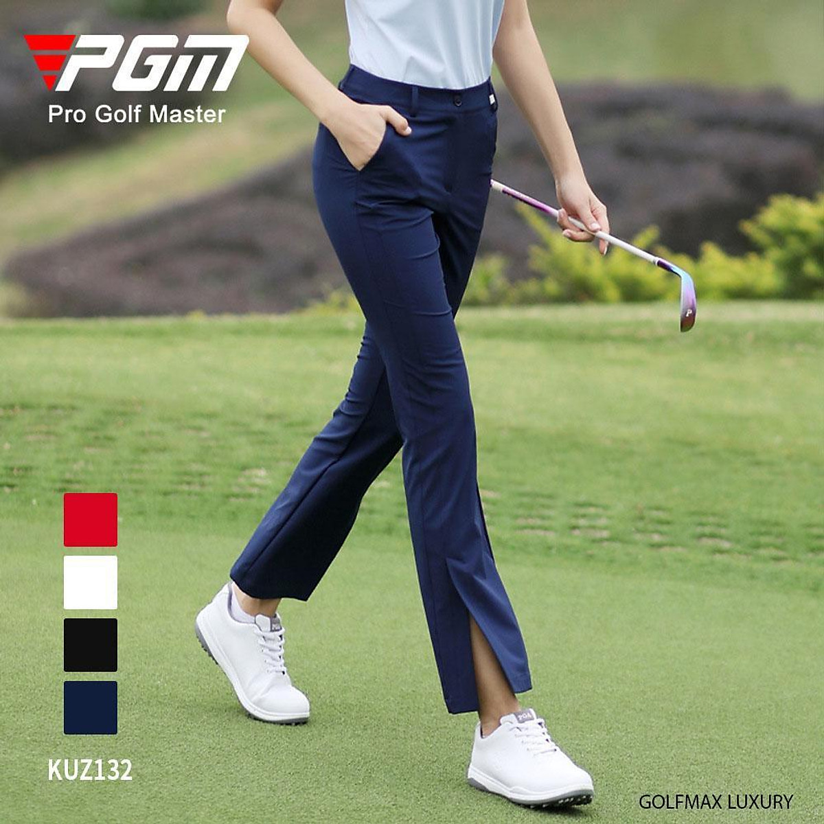 Quần dài nữ đánh Golf chính hãng PGM - KUZ132 - Chất liệu 92 ...