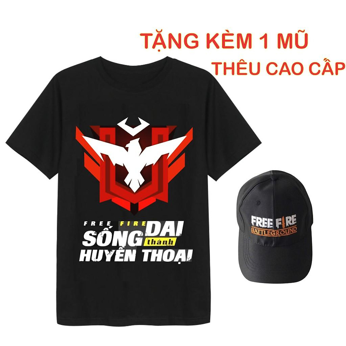 Mua Áo Free Fire Logo Rank Huyền Thoại Màu Đen Cực Chất Dành Cho ...