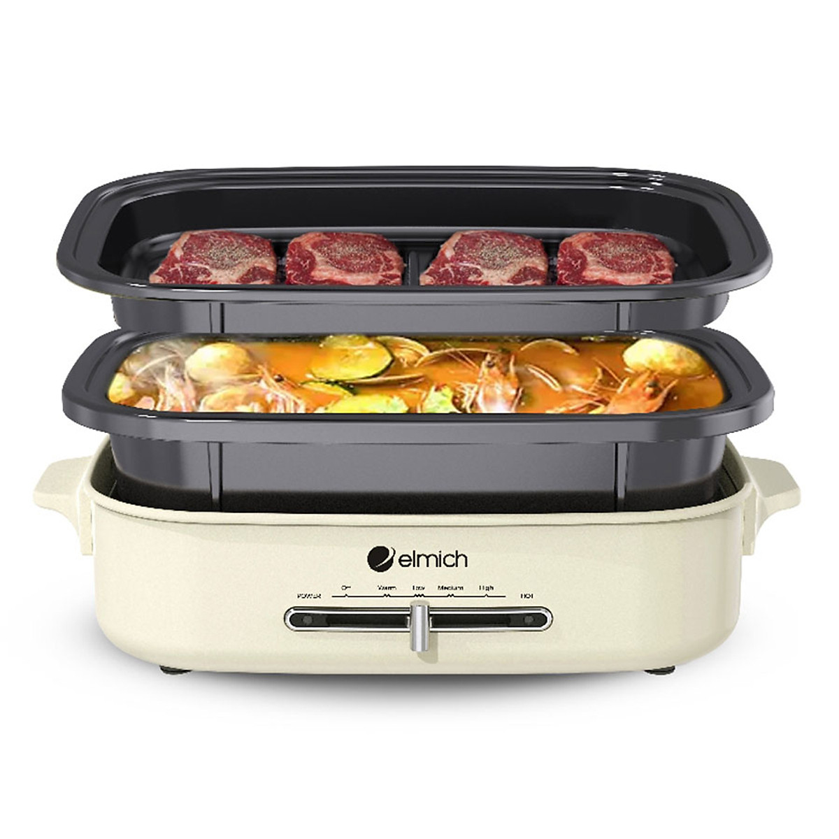 Nồi lẩu nướng đa năng Elmich MCE-3909OL (1250-1500W) - Hàng chính hãng