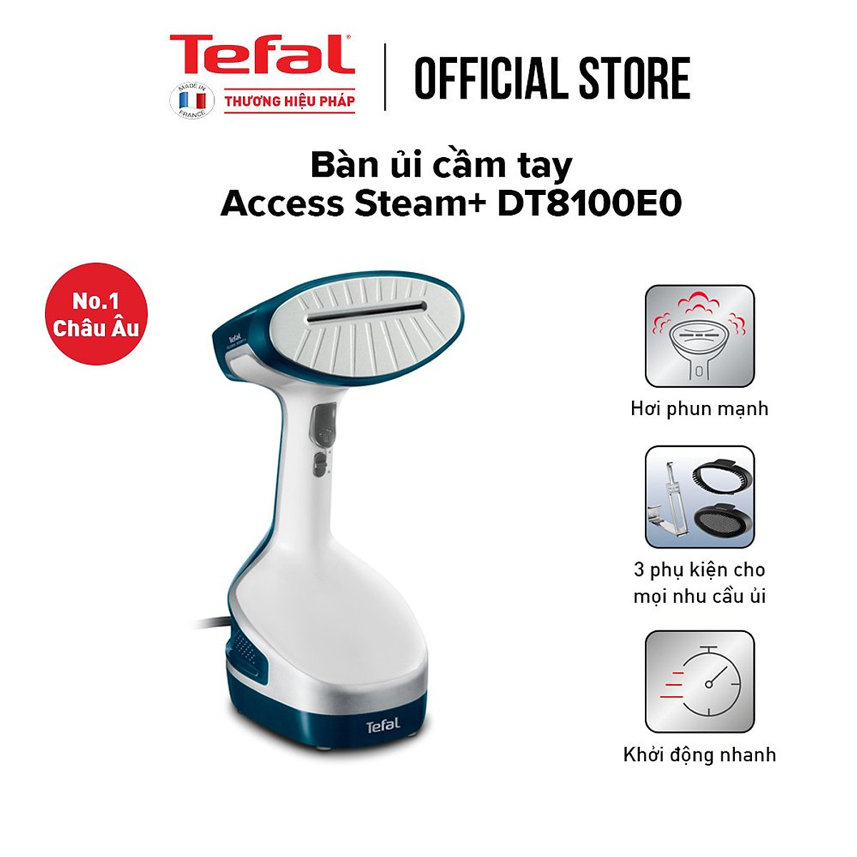 Bàn ủi hơi nước tiện lợi cầm tay Tefal DT8100E0-1600W - Hàng chính hãng |  Tefal Official Store - Chính hãng | Tiki