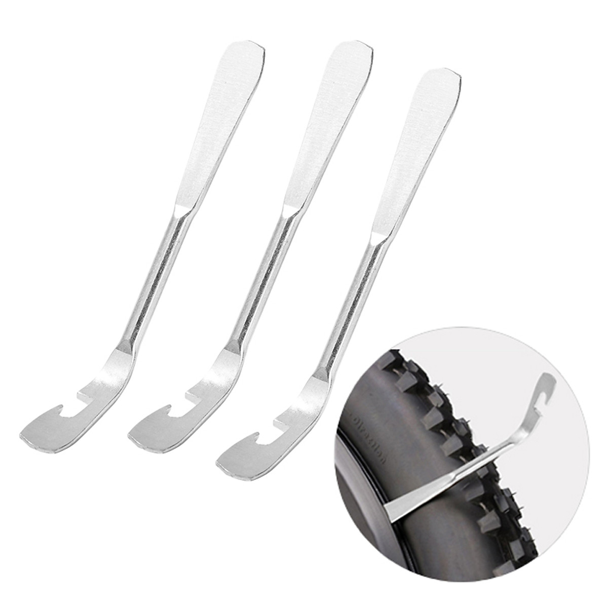 Cây thanh nạy lốp móc lốp xe đạp 11cm chất liệu thép Mai Lee