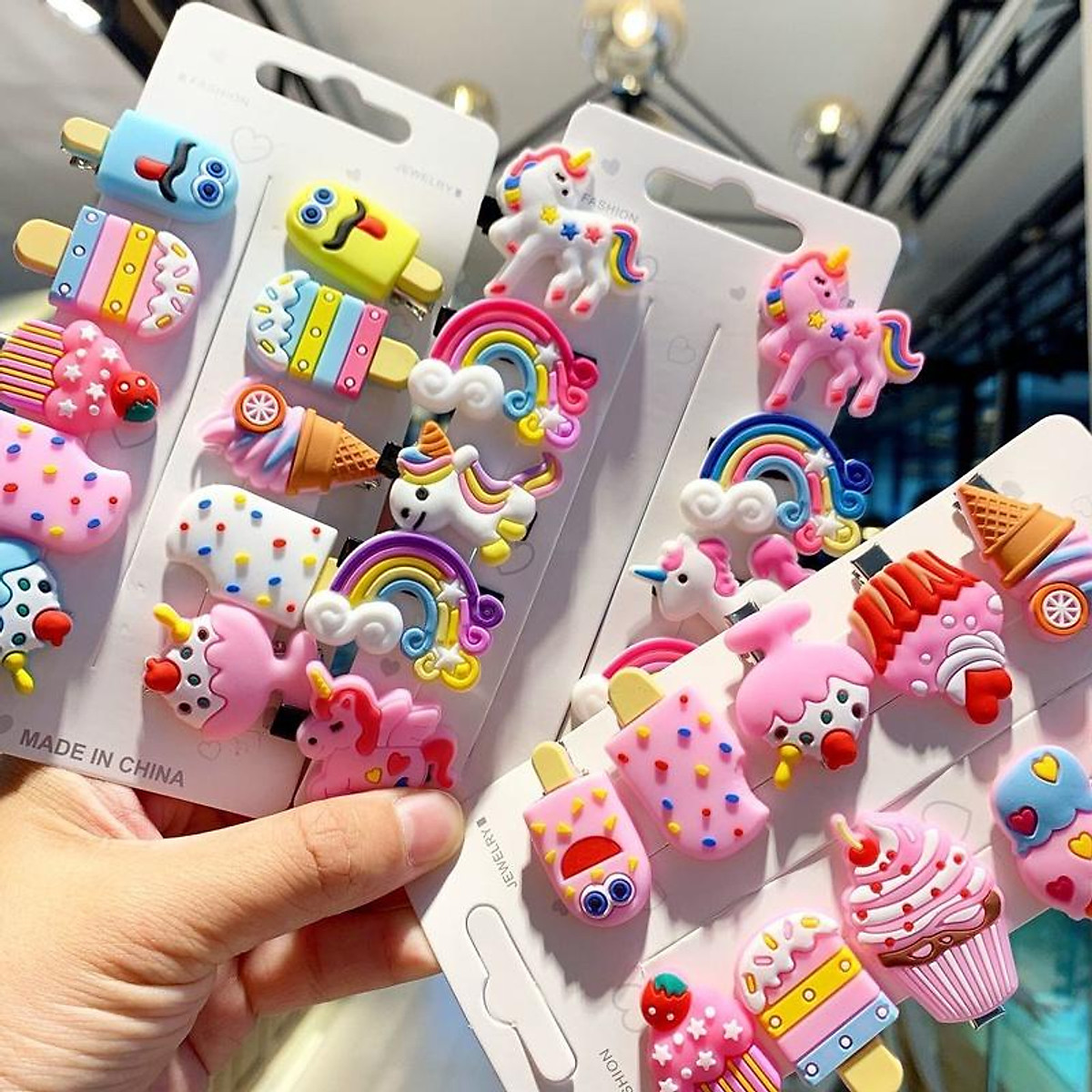 Set 10 kẹp tóc xinh xắn dễ thương phong cách Hàn Quốc cho bé gái