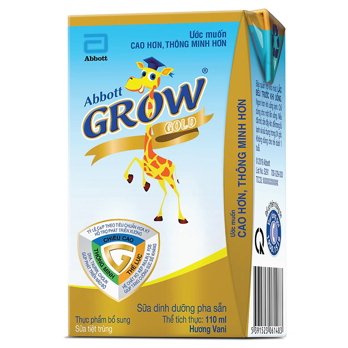 Thùng 48 Hộp Sữa Nước Abbott Grow Gold 110ml
