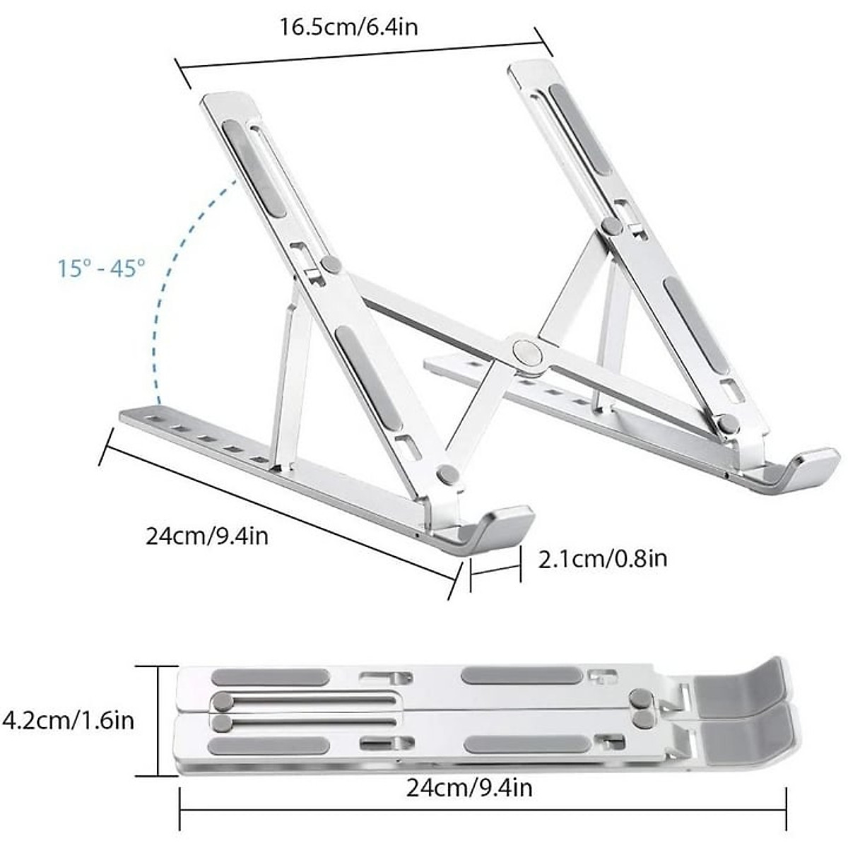 Giá đỡ laptop, máy tính hợp kim nhôm nguyên khối,điều chỉnh 6 cấp độ,thiết kế tản nhiệt kiểu dáng sang trọng chống rung,chịu tải nặng xếp gọn mang theo TiMa.lala - Hàng chính hãng
