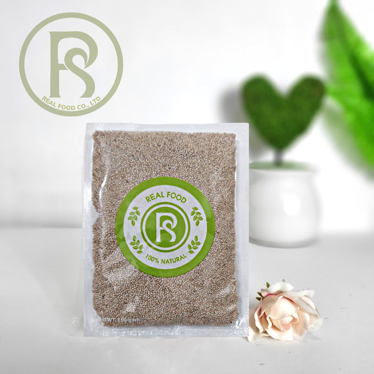 100G Hạt Chia Trắng Organic Real Food (White Chia Seed Organic)