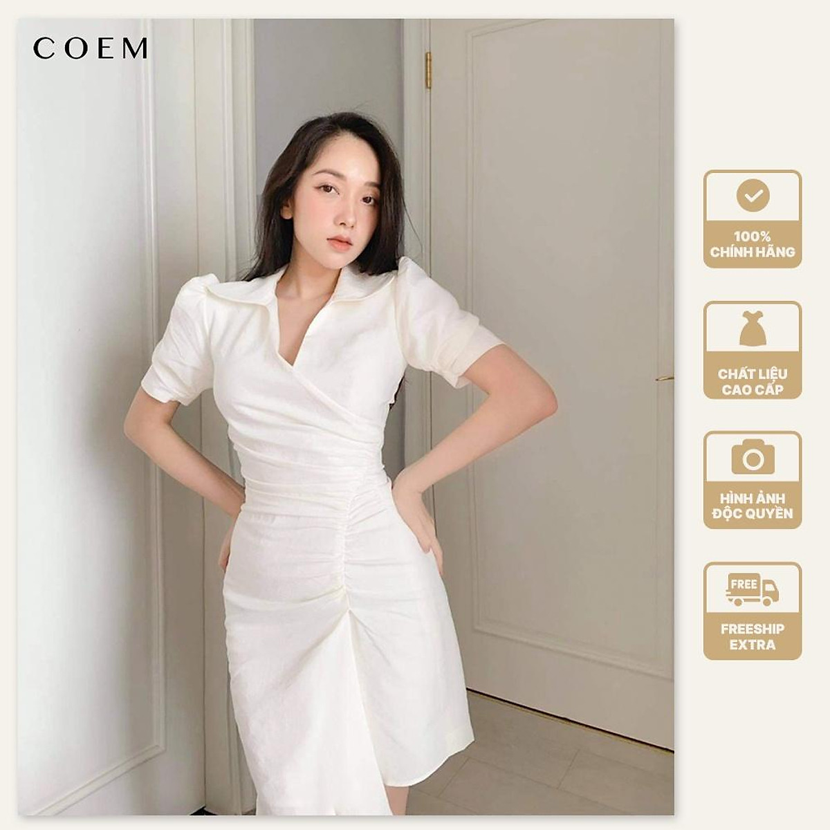Mua Váy Sơ Mi Thiết Kế Nhún Eo Thanh Lịch Đầm Sơ mi Quảng Châu  Tiki