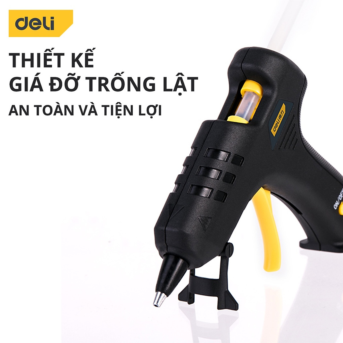 Súng Bắn Keo Deli Cao Cấp Công Suất Lớn 40W/80W - keo 7mm - Nhỏ Gọn, An Toàn Sử Dụng - Thiết Kế Hiện Đại - DL402040/DL402080