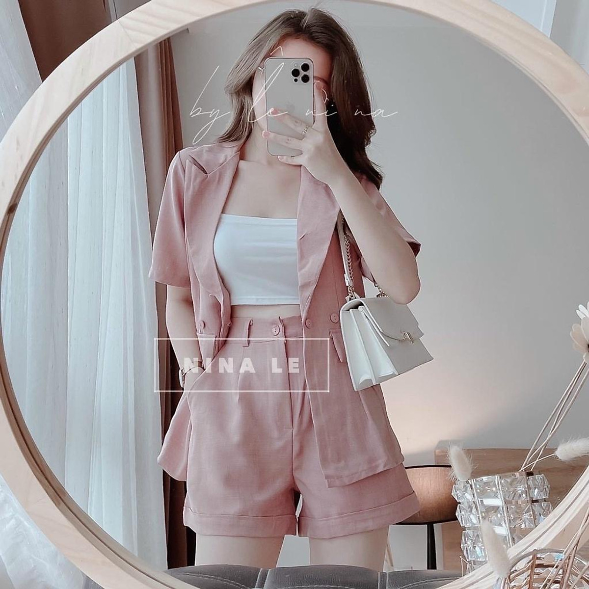 Set bộ đồ áo Vest nữ quần ống rộng cao cấp