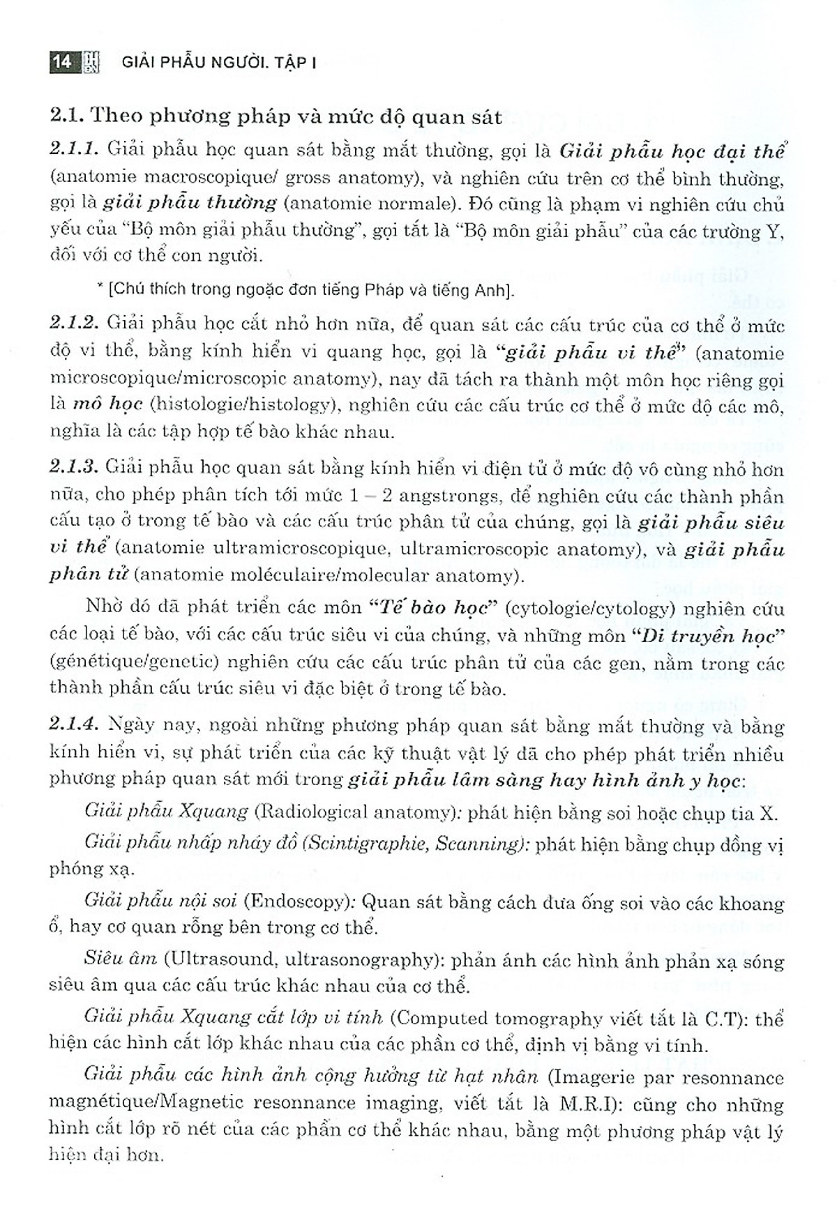 Giải Phẫu Người Tập 1- Giải Phẫu Học Đại Cương Chi Trên - Chi Dưới - Đầu - Mặt - Cổ 