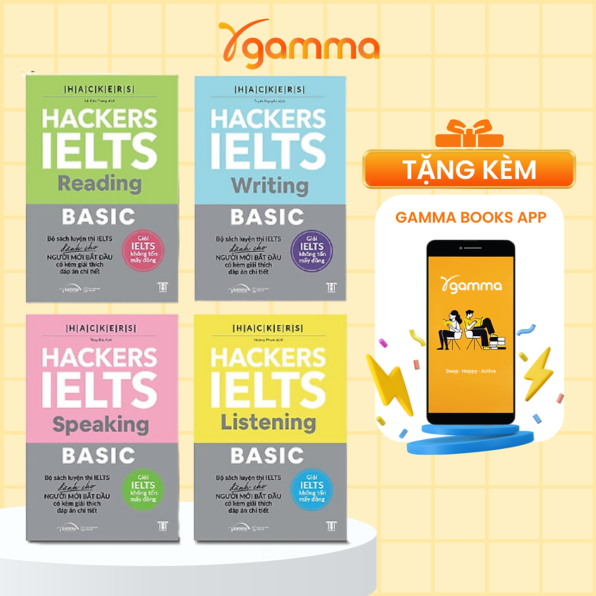 Sách - Combo Hackers Ielts Basic (Bộ 4 Cuốn)