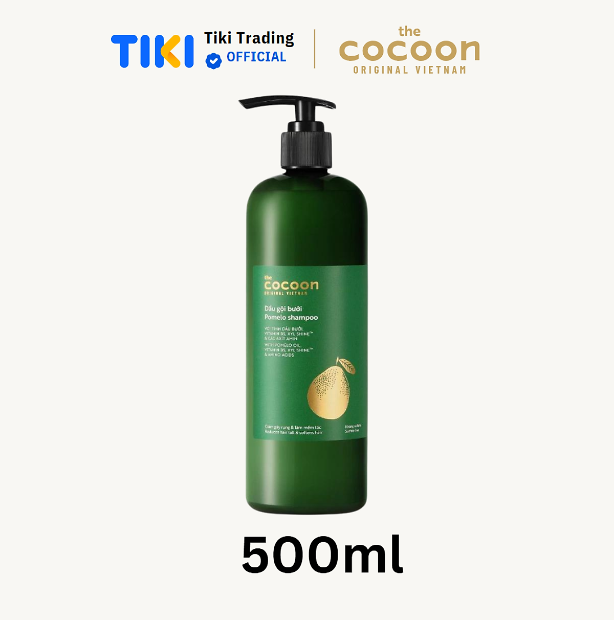 Dầu gội bưởi Cocoon giúp giảm gãy rụng và làm mềm tóc 500ml
