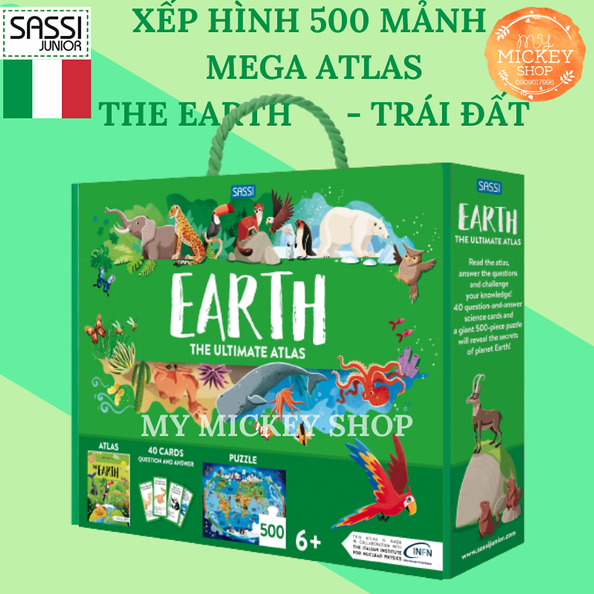 Mua Bộ Trò Chơi Xếp Hình 500 Mảnh Chủ Đề Trái Đất - The Earth Chính Hãng  Sassi Ý Tại My Mickey Shop | Tiki