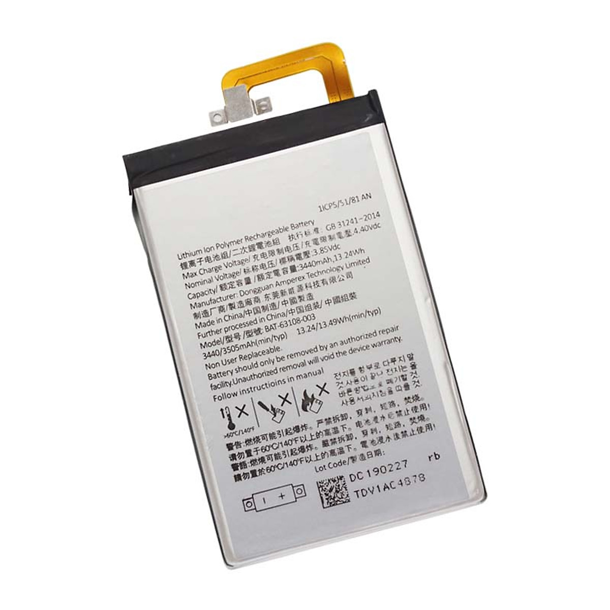 [HCM]Pin dành cho Blackberry Keyone 3505mAh