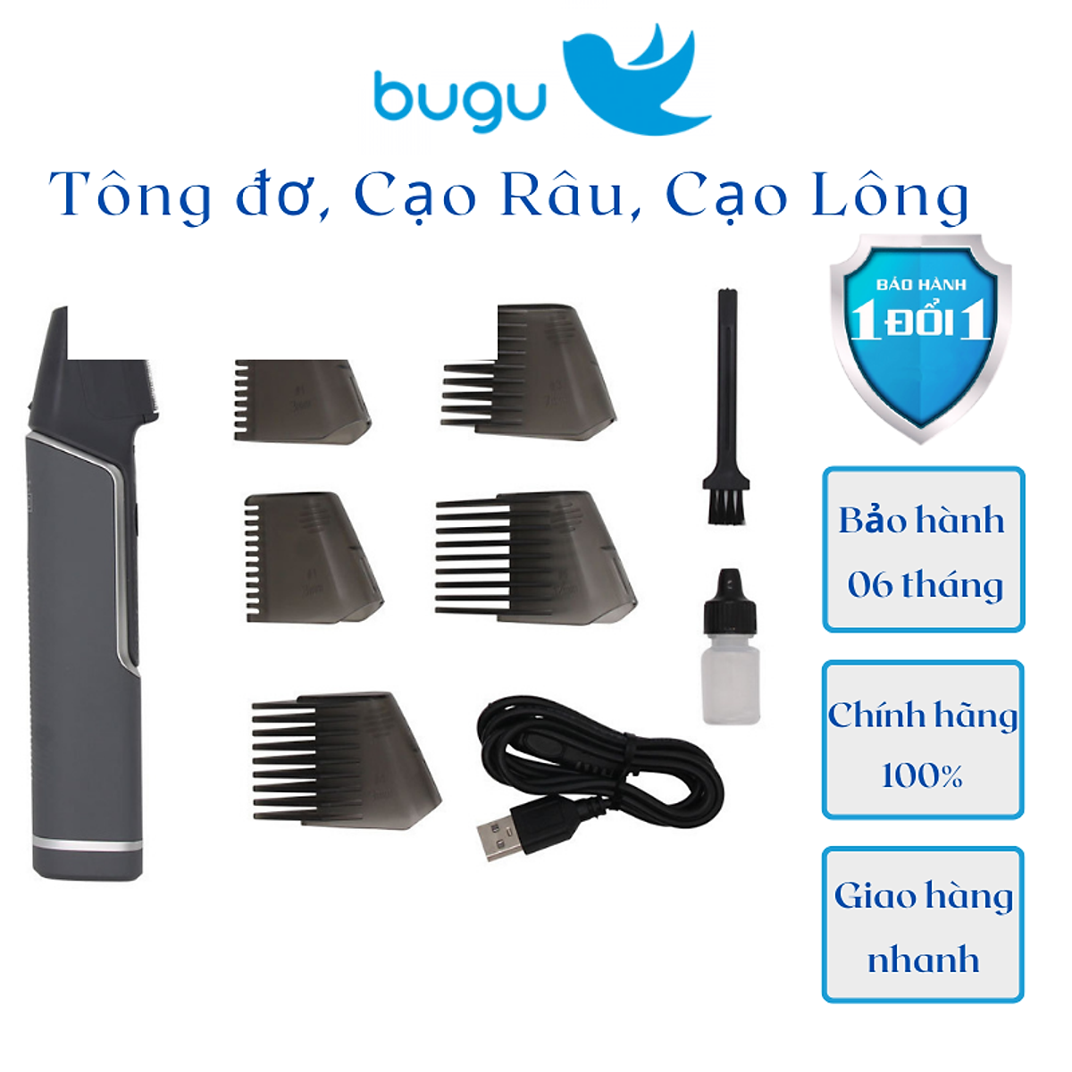 Tông Đơ Cắt Tóc Cạo Râu Cạo Lông Toàn Thân Bugu Stardom SD-8089 ...