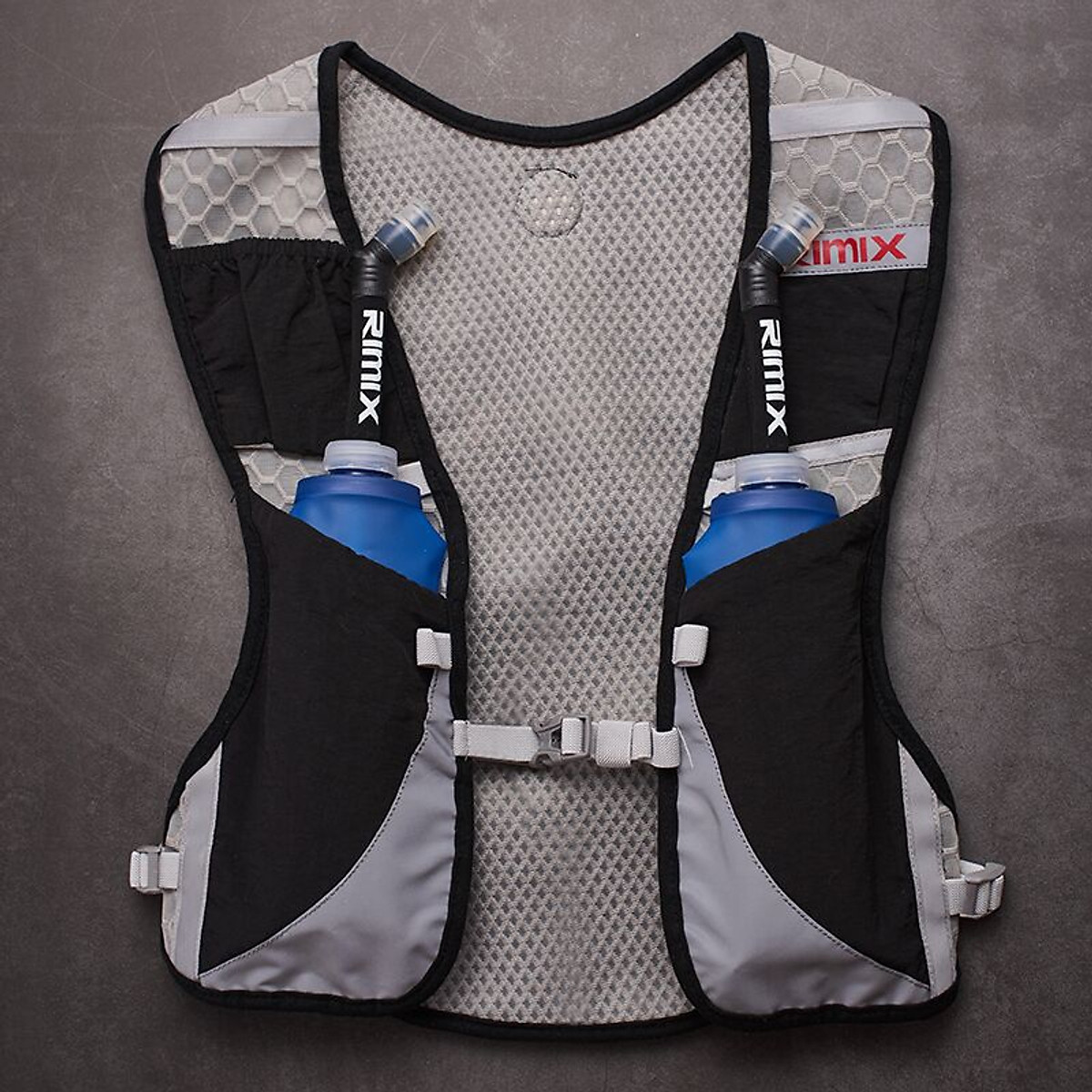 Balo Vest Đựng Nước Chạy Bộ RIMIX Có Phản Quang Và Túi Đựng Nước Lớn