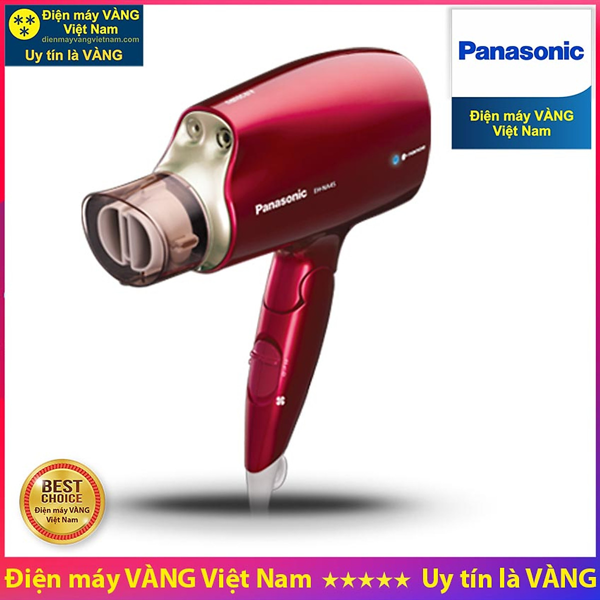Máy sấy tóc công nghệ nanoe và Platinum ion Panasonic EH-NA45RP645, 1600W
