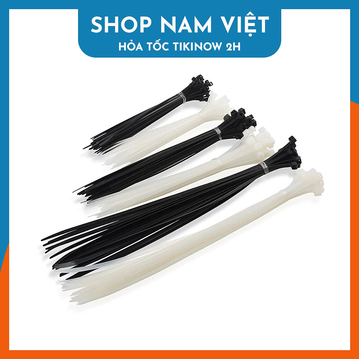 Túi 100 Dây Rút, Lạt Nhựa (Trắng/Đen) Siêu Bền Để Làm Vườn, Thi Công Tiện Lợi