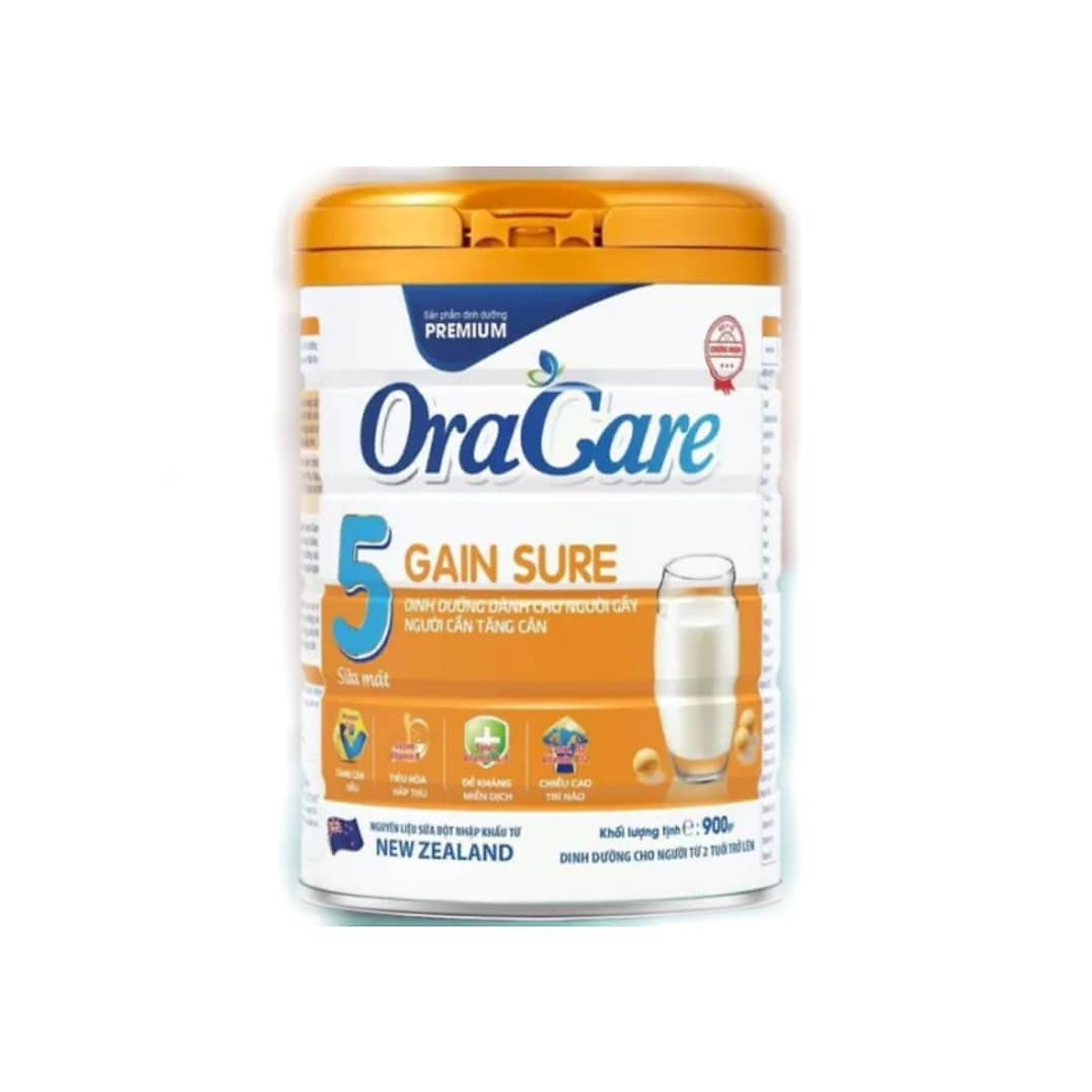 Sữa OraCare Gain Sure lon 900g - Dinh dưỡng dành cho người gầy, người cần tăng cân
