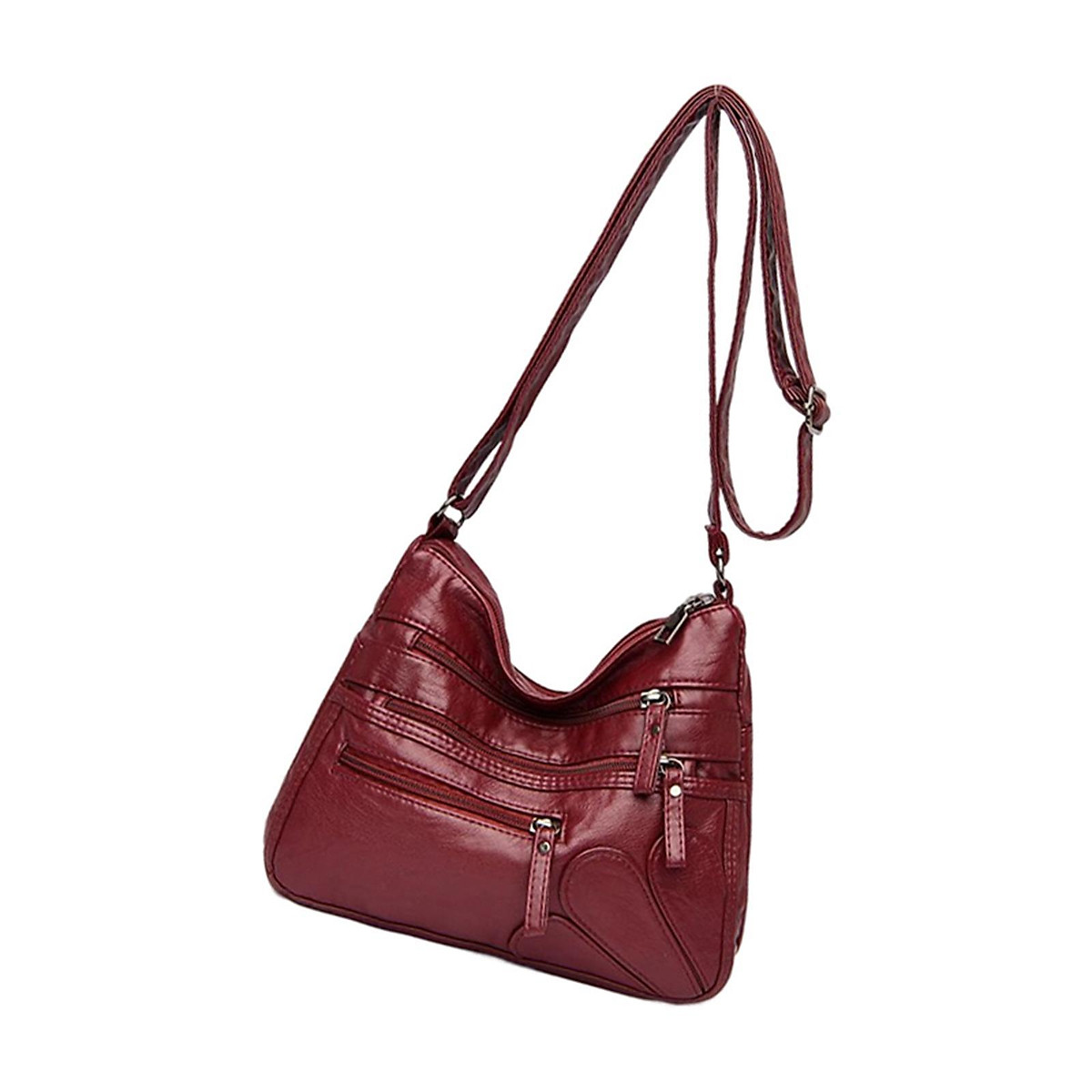 Red Leather Hobo Bag - Slouchy Leather Purse For Women | Laroll Bags