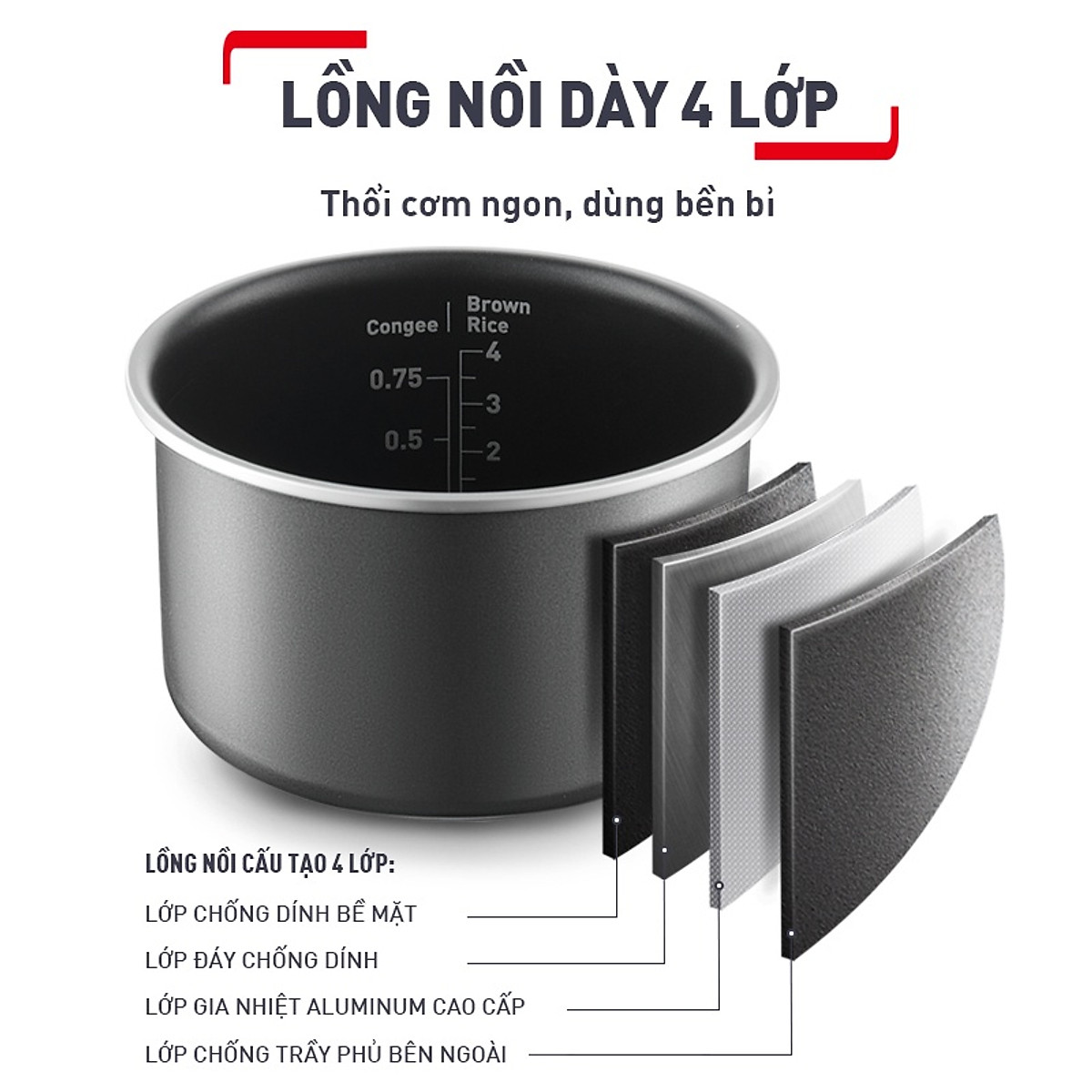 Nồi cơm điện tử Tefal Rice Mate Mini 0.7L RK515168 - Hàng chính hãng