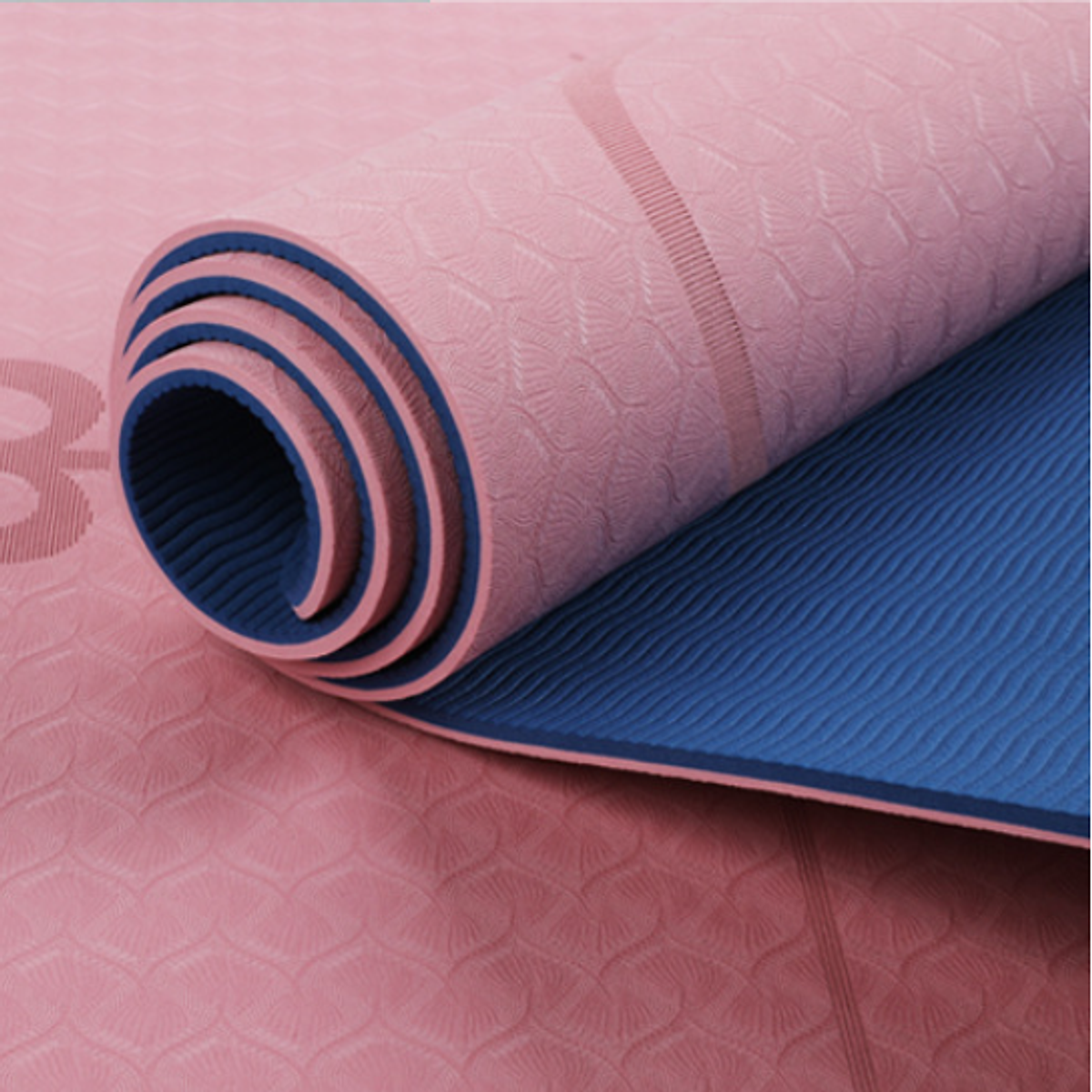 Thảm tập Yoga định tuyến TPE cao cấp tặng kèm túi đựng - chống trơn trượt thấm hút mồ hôi tốt chính hãng DODODIOS - Dây Buộc Chuyên Dụng Tập Yoga