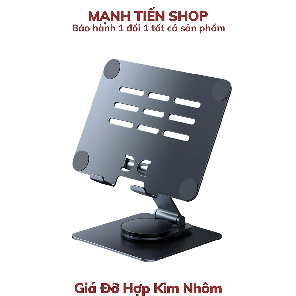 Giá Đỡ Hợp Kim Nhôm Để Bàn Xoay 360 Độ Cho Điện Thoại, Máy Tính Bảng, Iphone, Ipad L06 - Hàng chính hãng