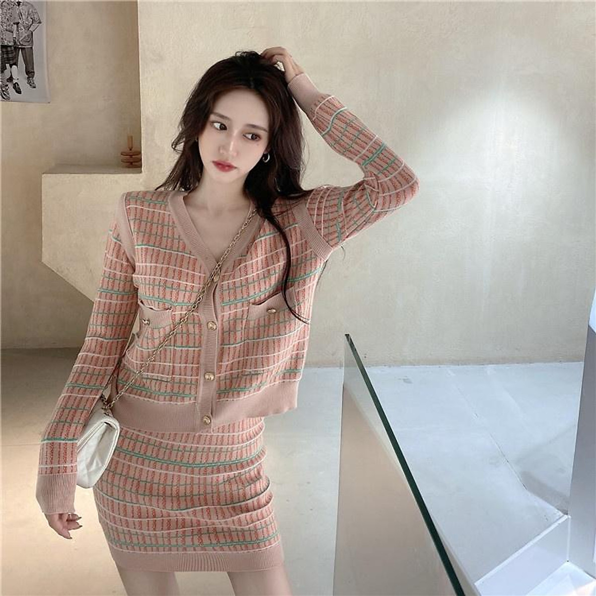 Mẫu chân váy len nữ xòe dài thanh lịch Hot 2023