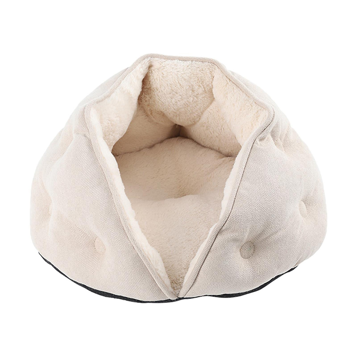 Semi Enclosed Cat Nest Comfortable Pet Sleeping Bed Cats and Small ...