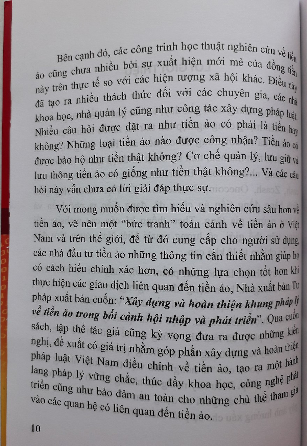 Xây Dựng Và Hoàn Thiện Khung Pháp Lý Về Tiền Ảo Trong Bối Cảnh Hội Nhập Và Phát Triển 