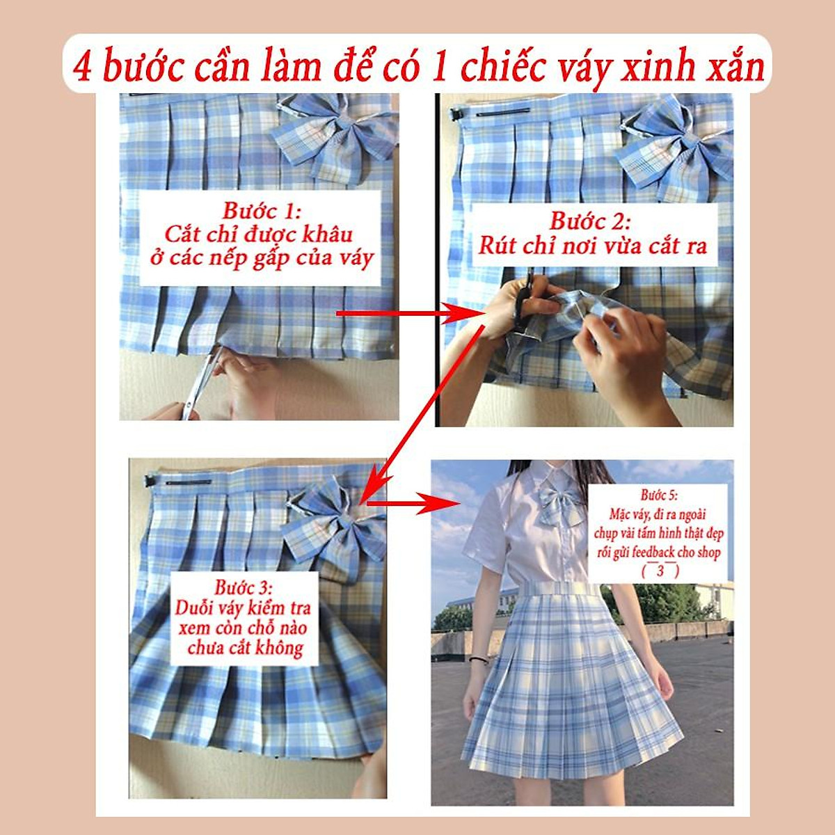 Mua Chân Váy Xếp Ly Xòe JK TREND Đồng Phục Học Sinh Nhật Bản V00002  Tiki