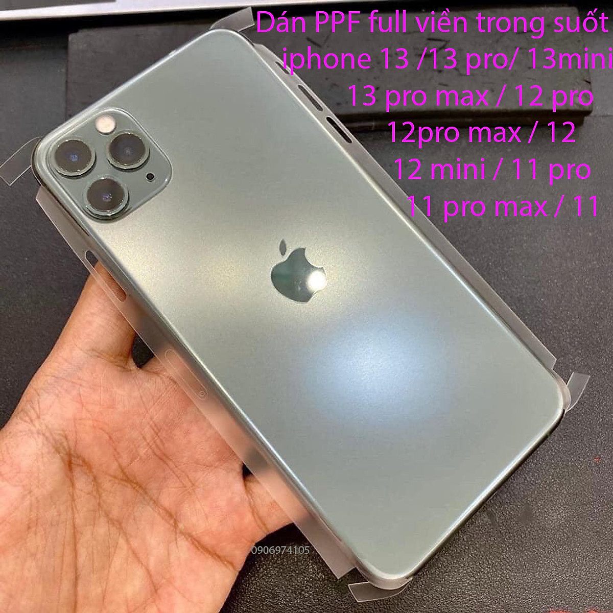 Dán PPF iPhone 11 Pro full nhám mặt sau ...
