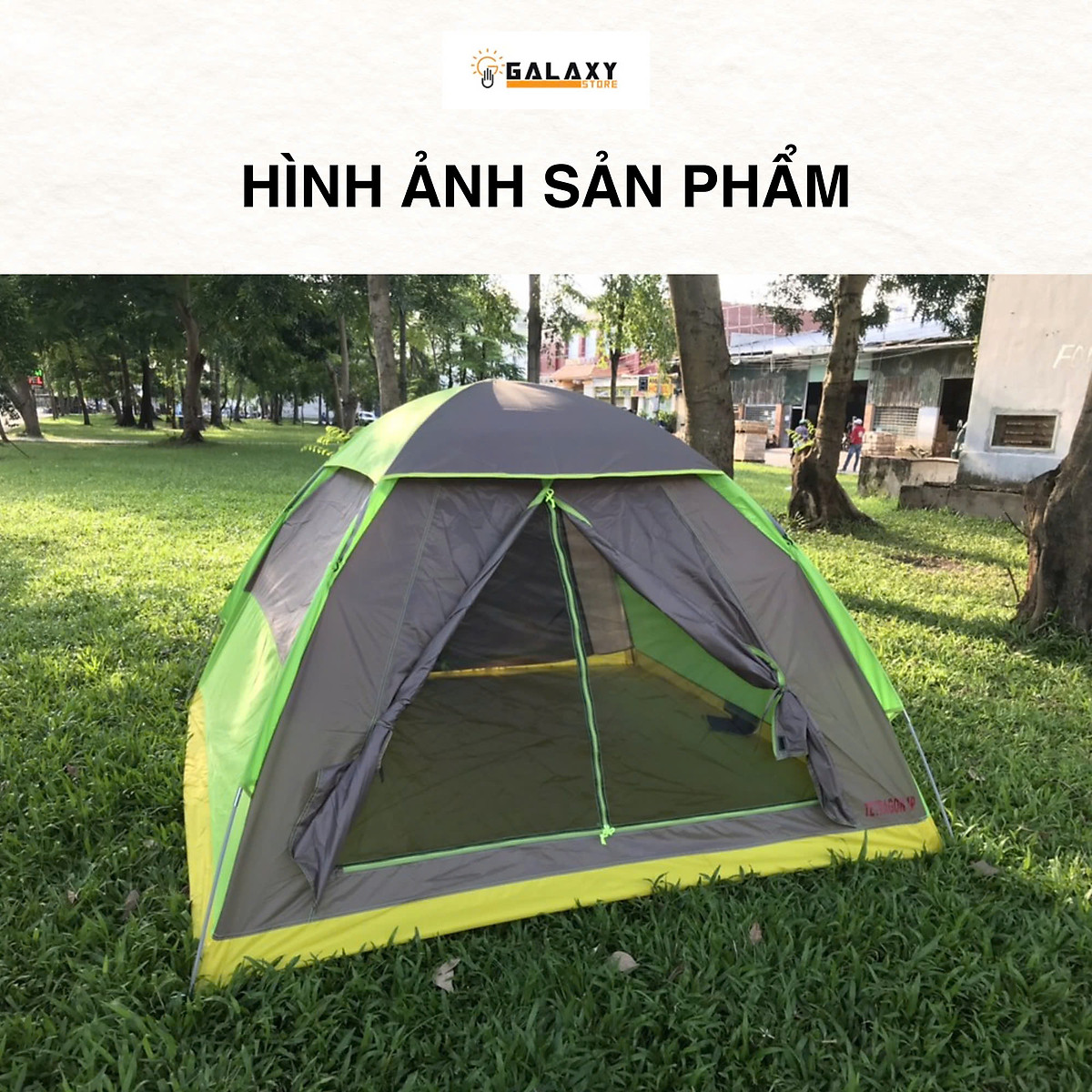 Lều 4 Người Phượt Cắm Trại Du Lịch Dã Ngoại Cao Cấp Galaxy Store GSL05 Tetragon 4P, Khung Thép Chắc Chắn Chống Thấm Nước, Không Bị Bí Hơi Trọng Lượng Nhẹ