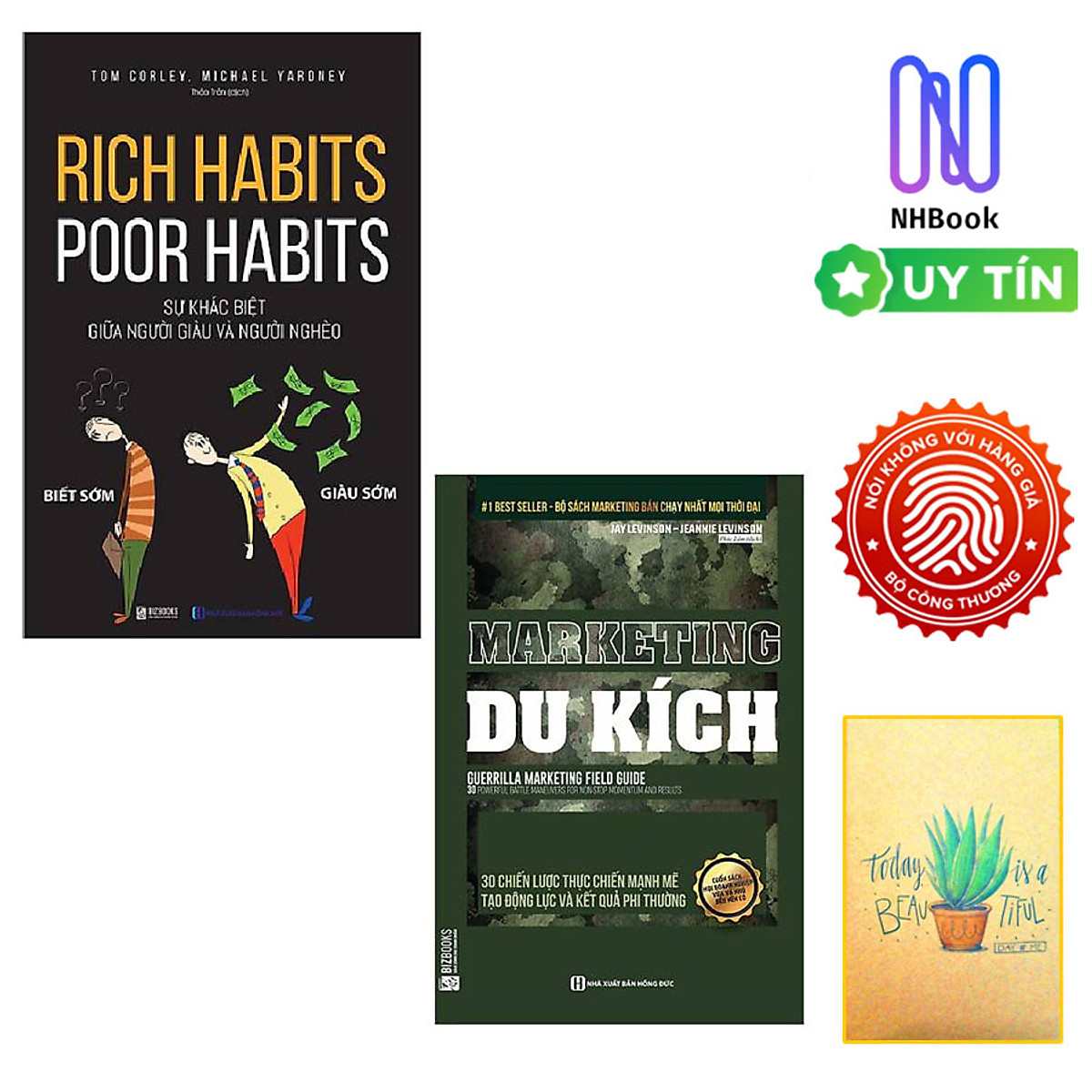 Combo Rich Habits - Poor Habits Sự khác biệt giữa người giàu và người nghèo và Marketing Du Kích - 30 Chiến Lược Thực Chiến Mạnh Mẽ Tạo Động Lực Và Kết Quả Phi Thường ( Tặng sổ tay)