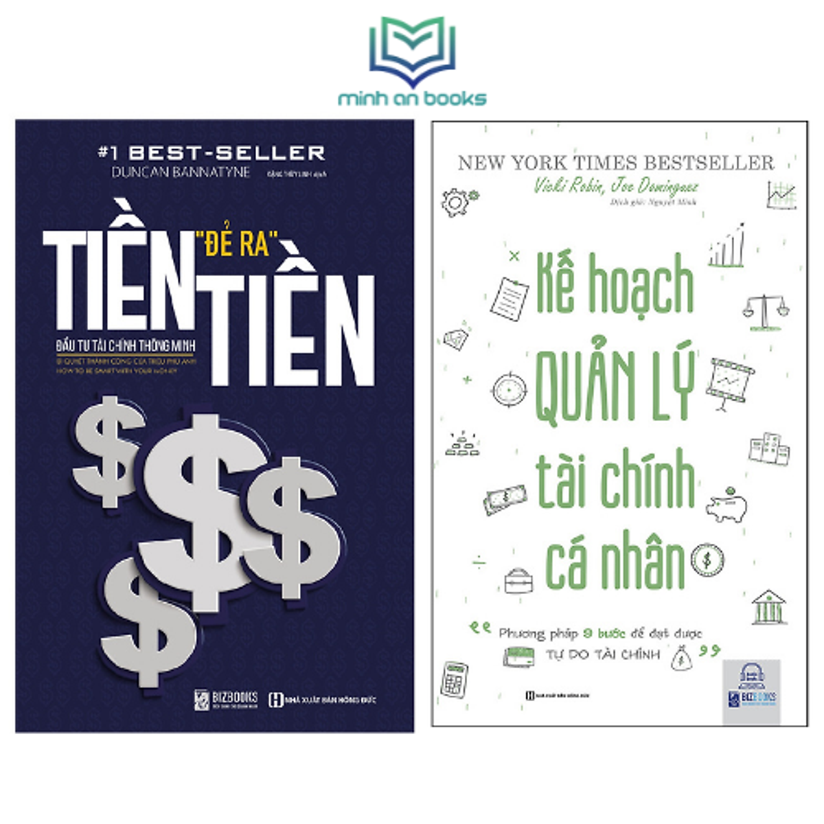 Bộ 2 Cuốn Bí Kíp Quản Lý Tài Chính: Tiền Đẻ Ra Tiền + Kế Hoạch Quản Lý Tài Chính Cá Nhân - Phương Pháp 9 Bước Để Đặt Được Tự Do Tài Chính - MinhAnBooks