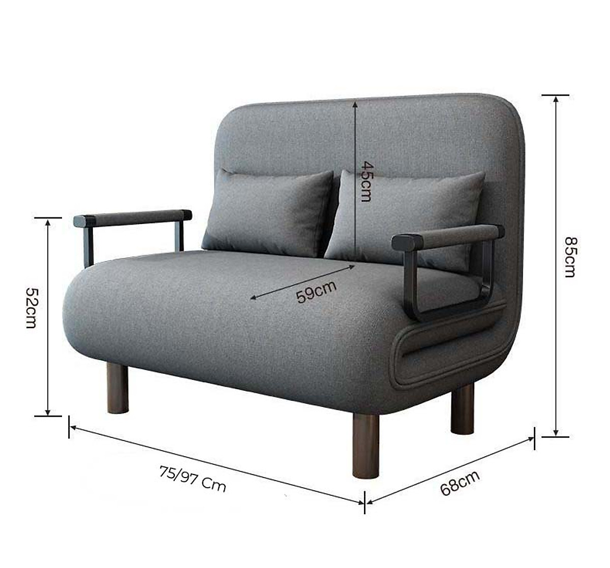 Giường Ghế Sofa Gấp Gọn (TẶNG KÈM 1 GỐI) Cho Văn Phòng, Nhà Khách Chính Hãng NIKITA