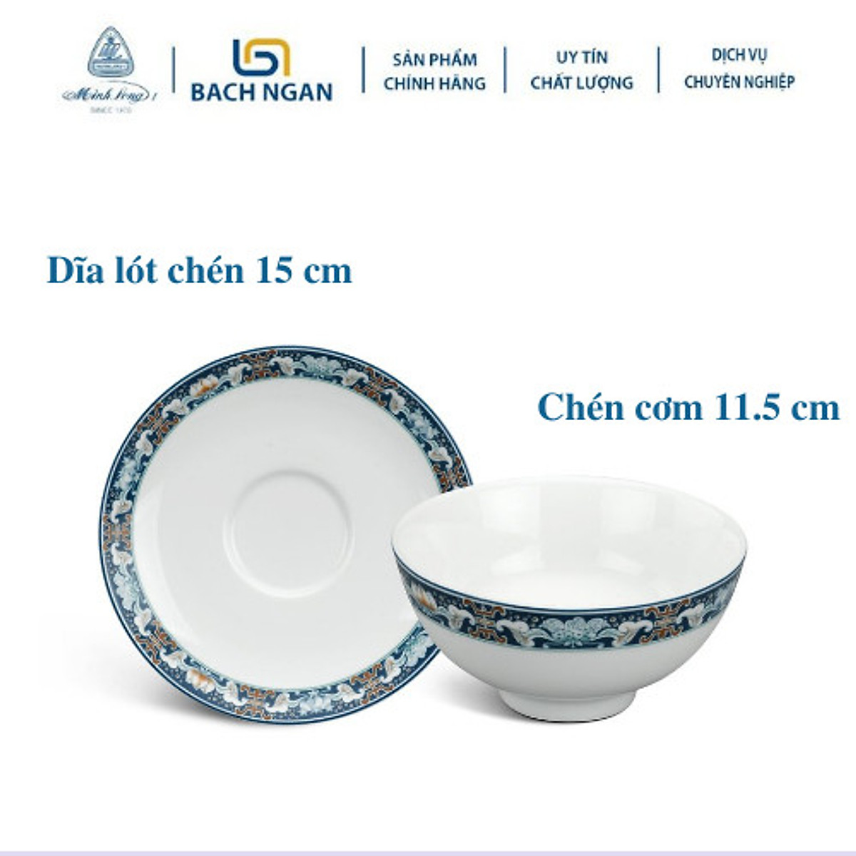 Bộ Chén Dĩa Sứ Minh Long 24 Sản Phẩm Jasmine Phước Lộc Thọ Hàng ...