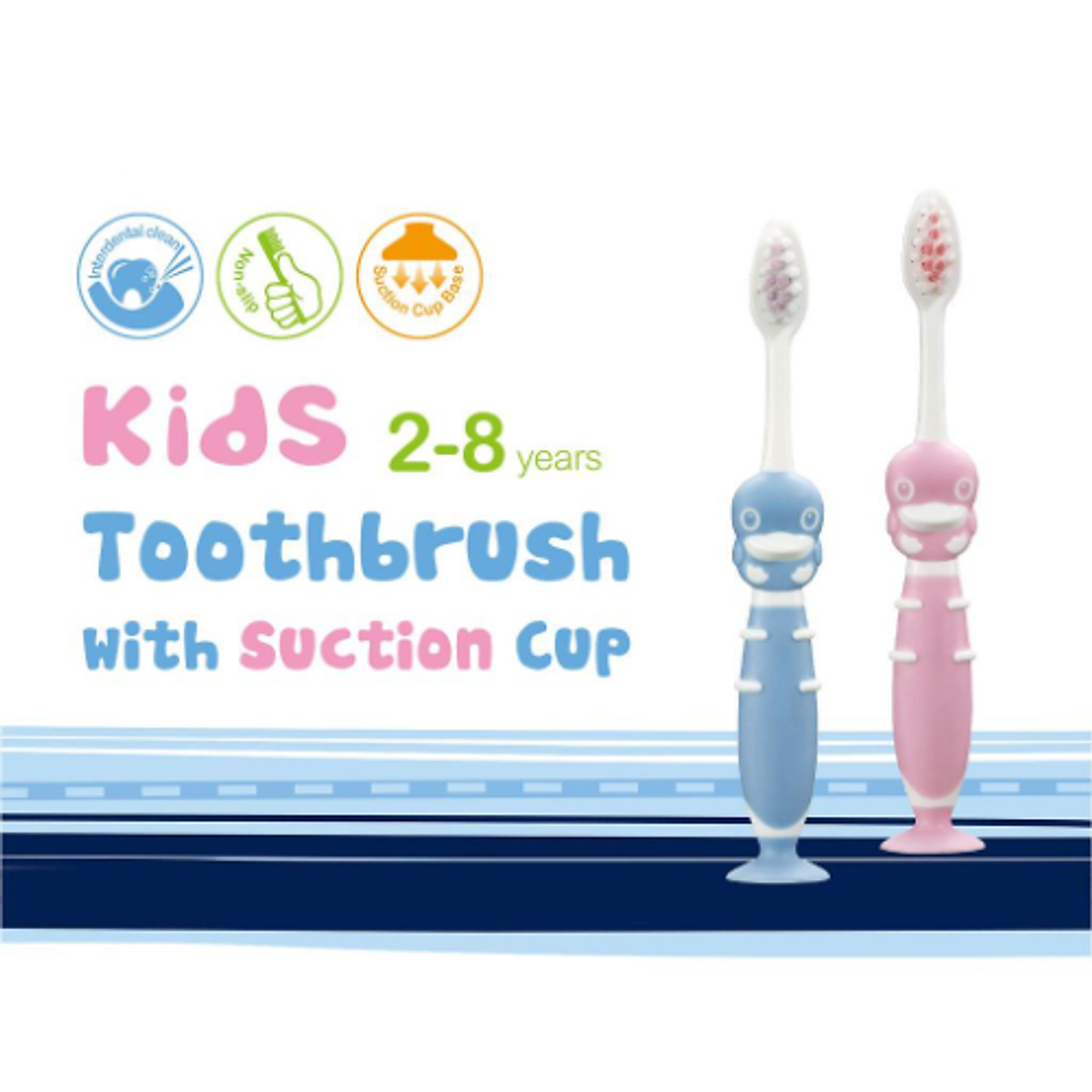 Bàn chải đánh răng cho bé ku.ku Duckbill - ku1113A (2-8 tuổi)