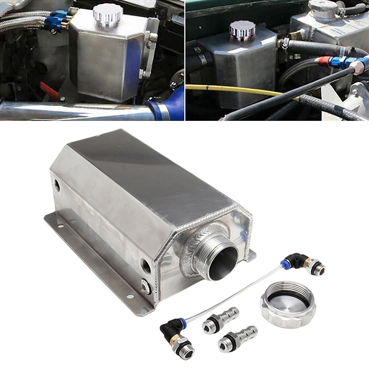 Oil Catch Can Breather Tank 2L Reservoir Oil Can Tank Replaces Spare Parts