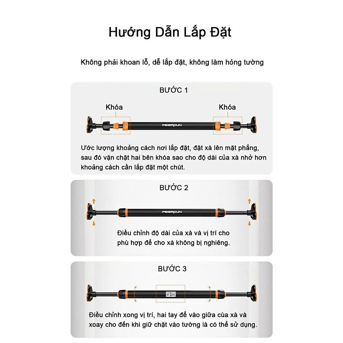Xà Đơn Treo Tường Thế Hệ Mới FED-0228