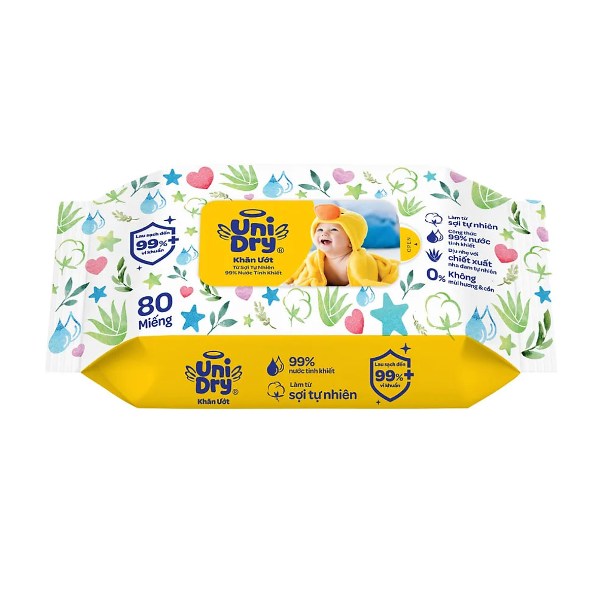 Combo 6 Khăn ướt em bé UniDry Baby WTP - 80 miếng