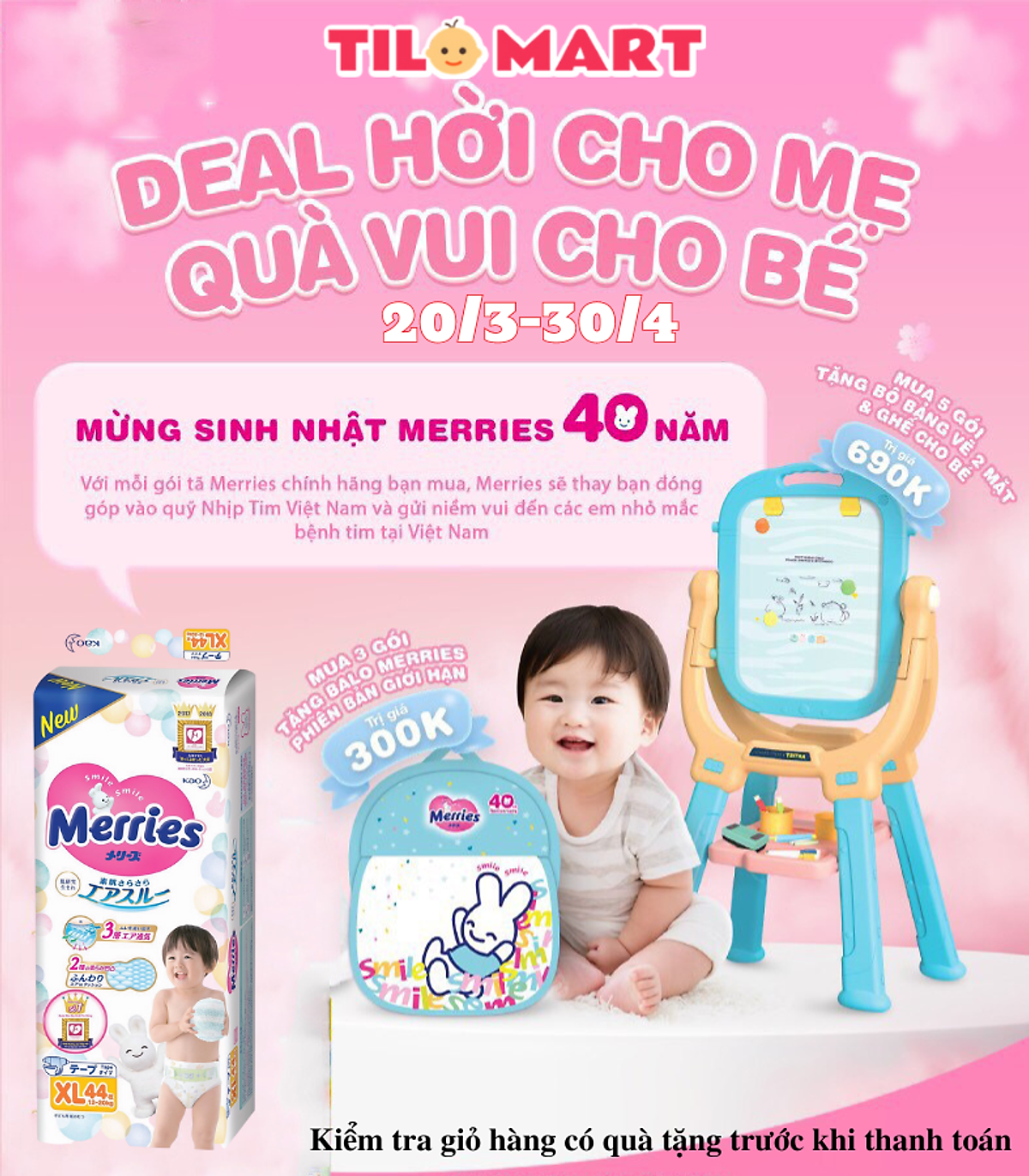 Bỉm Merries dán XL 44